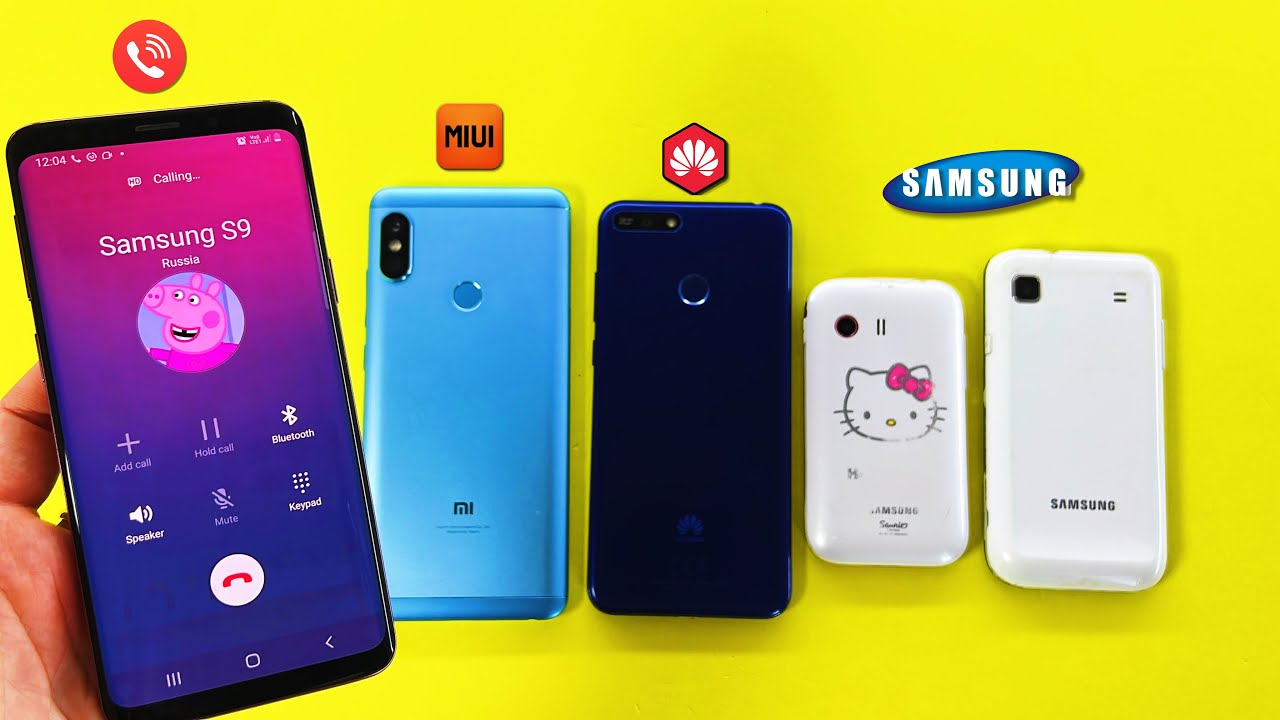 Samsung S9 Calling On Samsung Y Young, S Plus, Xiaomi Redmi N5, HUAWEI Y6 Prime