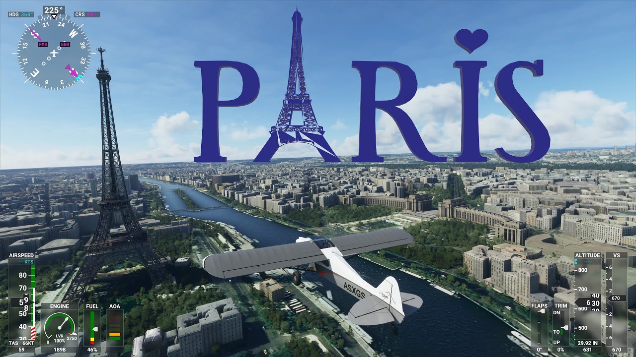 Microsoft Flight Simulator - Paris em detalhes (sem comentários)