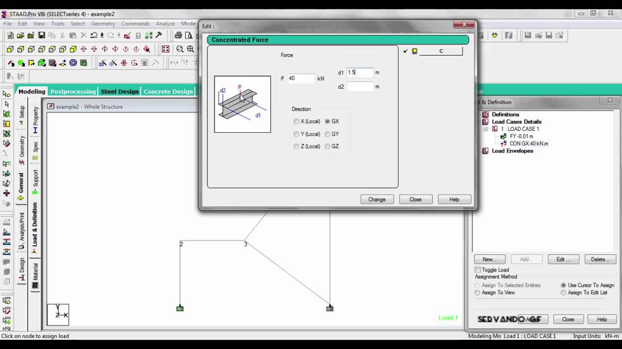 STAAD Pro ¦ Irregular grids ¦ Inclined supports ¦ Temperature ¦ Settlements ¦ Imposed Strains