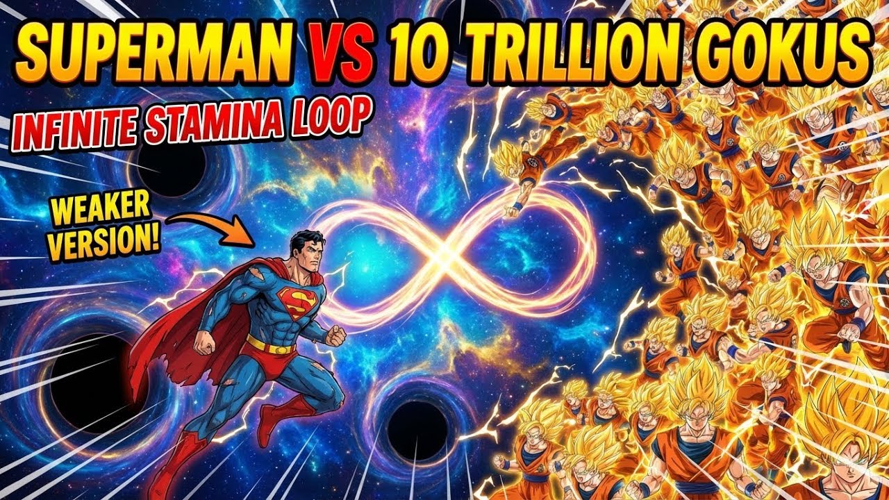Superman vs 10 Trillion Gokus - Infinite Stamina Loop