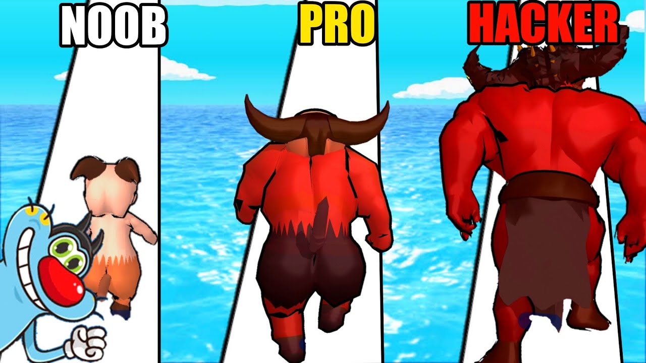 NOOB vs PRO vs HACKER | In Monster Evolution Run | With Oggy And Jack | Rock Indian Gamer |