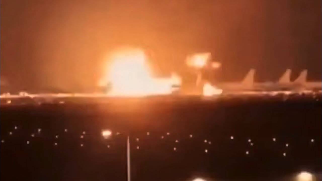 Страшная атака на аэропорт в столице Израиля горят самолеты