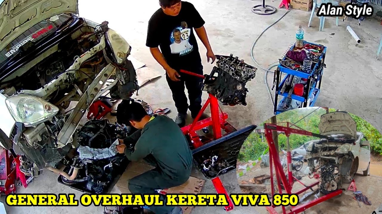 GENERAL OVERHAUL KERETA VIVA 850 SETELAH 11,TAHUN BROQU,ENGINE LEAKING TEROK.