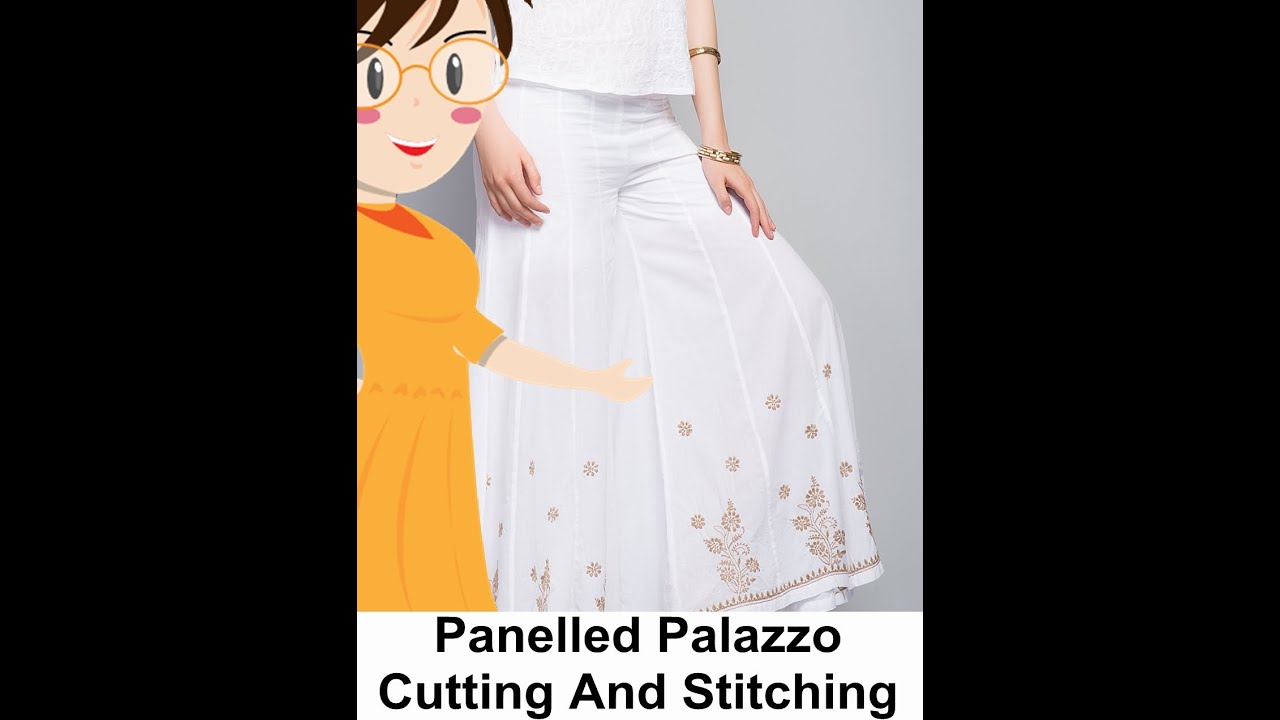 Panelled Palazzo Cutting And Stitching | DIY - Tailoring With Usha