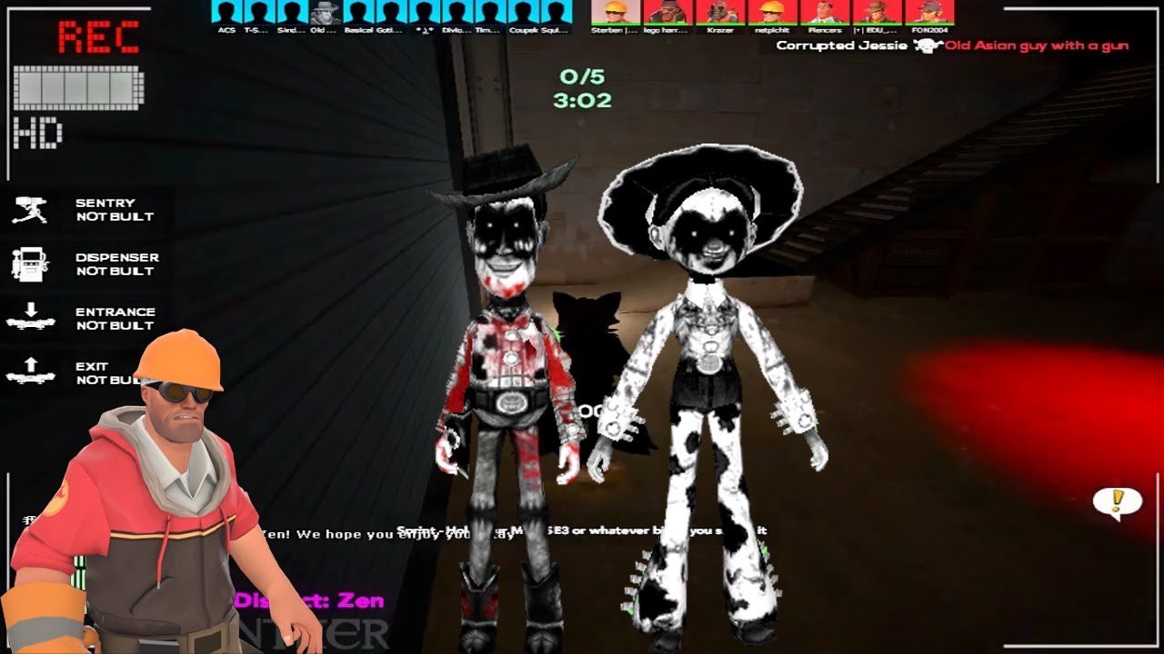Slender Fortress - Corrupted Woody / Jessie Encounter - MountainComplex - District: Zen