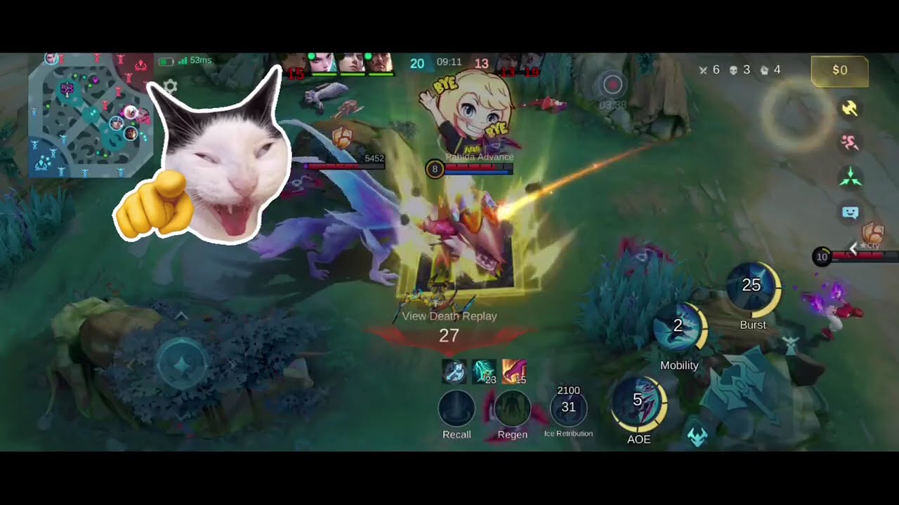 Saber assasin 1 hate delate nice critical damage (interesting battle☺☺☺☺#mobilelegends 