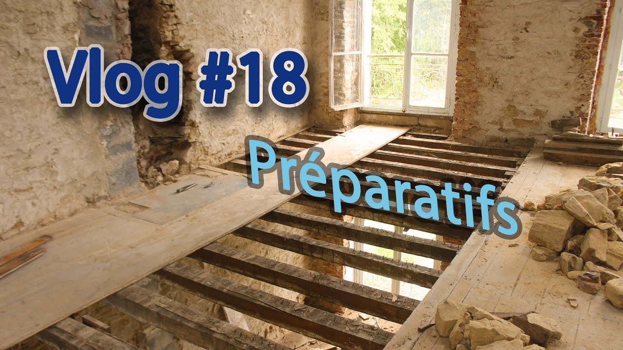 Pr&eacute;paration au placement des poutrelles. Vlog R&eacute;novation #18