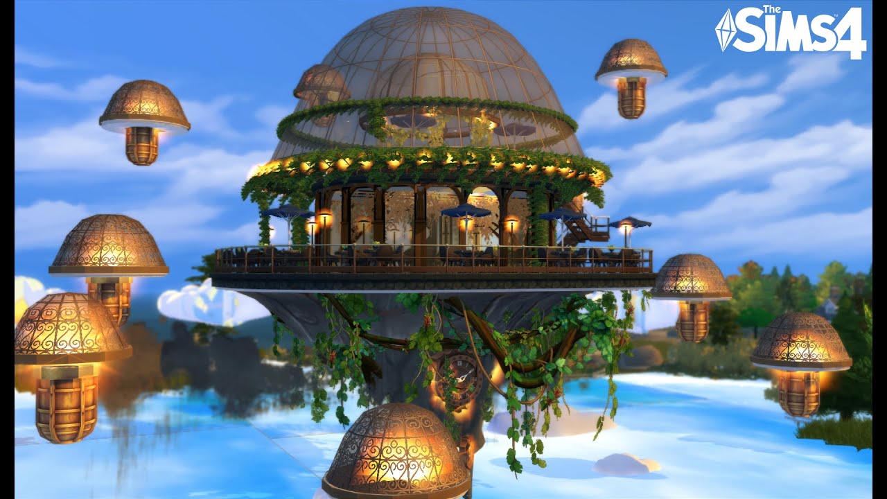 Sky High Elegance | Magical Floating Restaurant | The Sims 4 Stop Motion | Speed Build | No CC