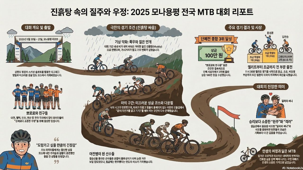 [2025 모나용평 MTB] 진흙탕 속의 투혼! '뽀로로와 친구들'의 감동 레이스