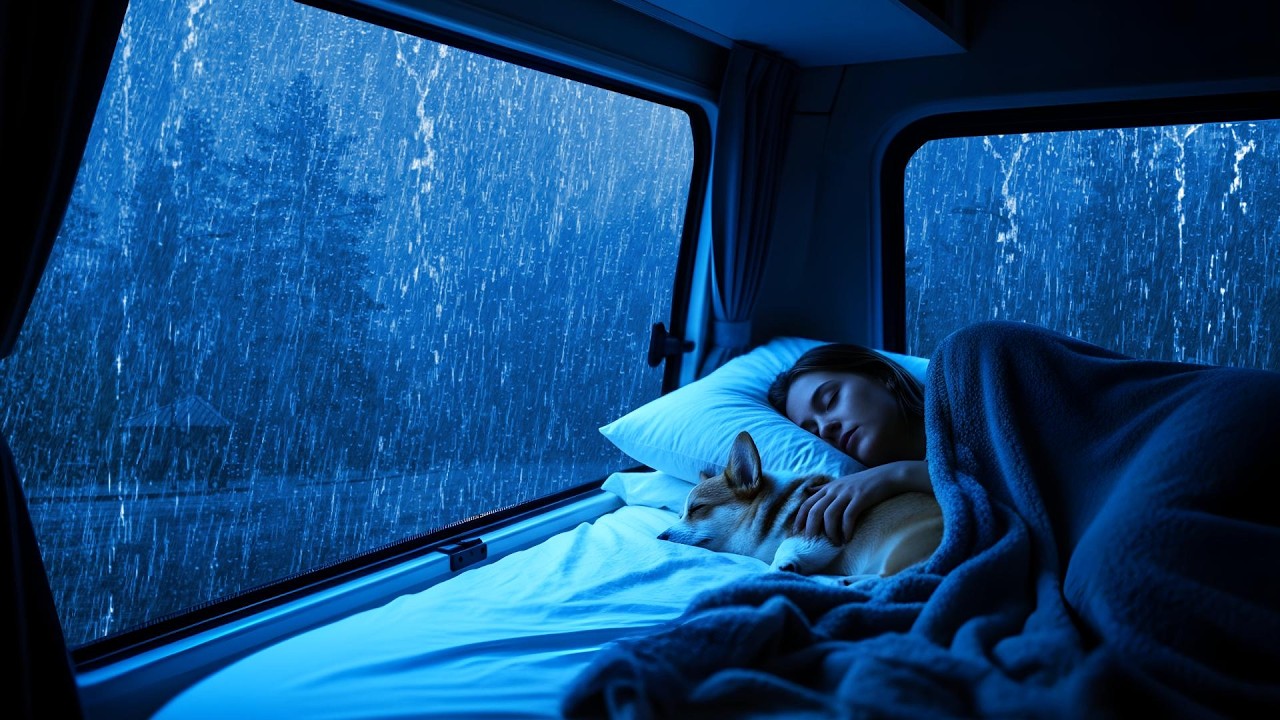 🚗 Calm Rain on Car Windows 🌧️🚗 Cozy Night for Better Sleep