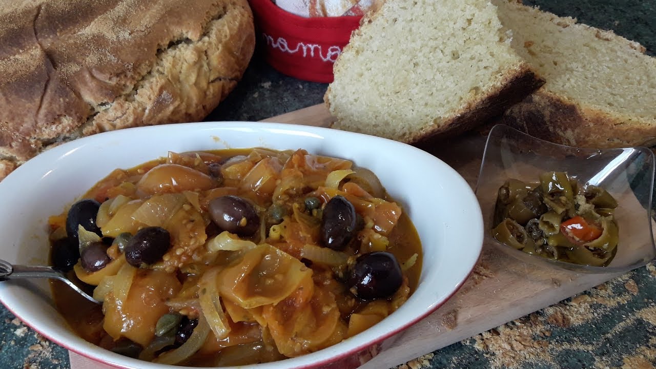 PUMMITORI  SCATTARISCIATI CU LU PANE FRISCU \ POMODORI SCATTATI CON PANE FRESCO