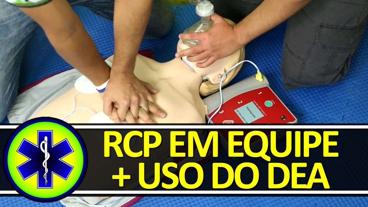 RCP EM EQUIPE + USO DO DEA (ATENDIMENTO COMPLETO) | SUPORTE BÁSICO DE VIDA | SBV
