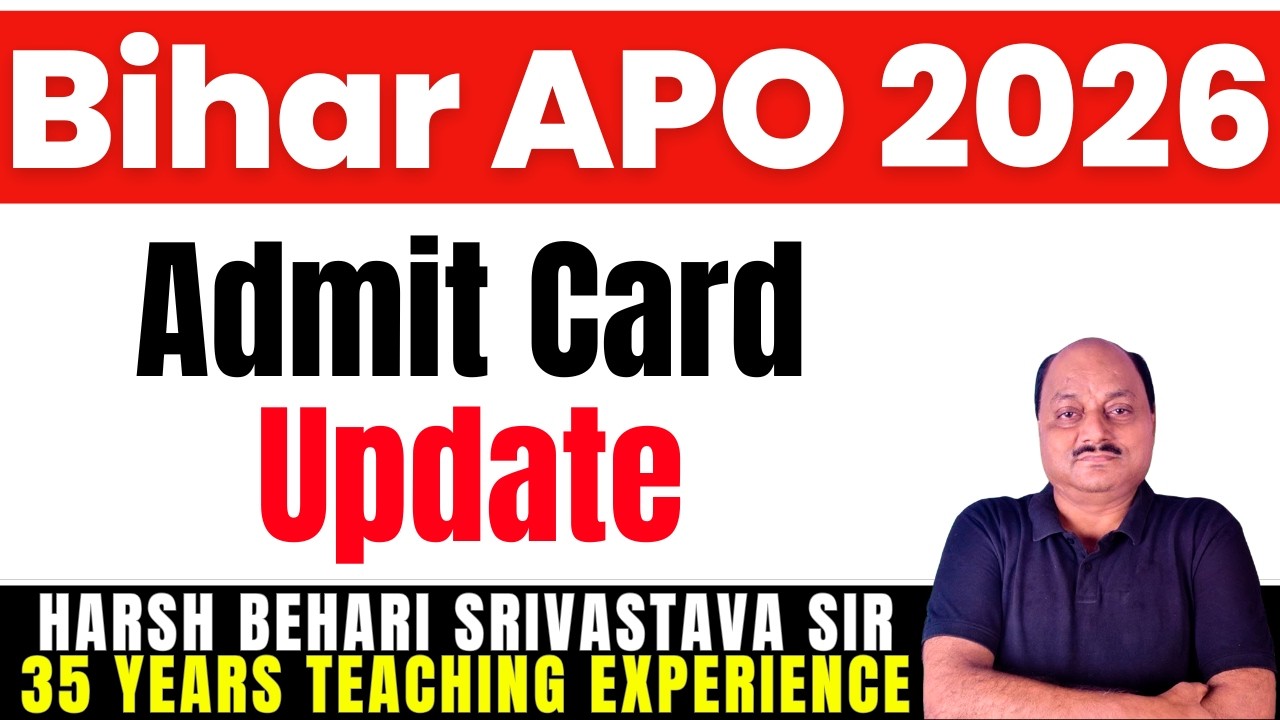 Bihar APO 2026 - Admit Card Update !! BPSC PO | APO Preparation | Pariksha Refresher
