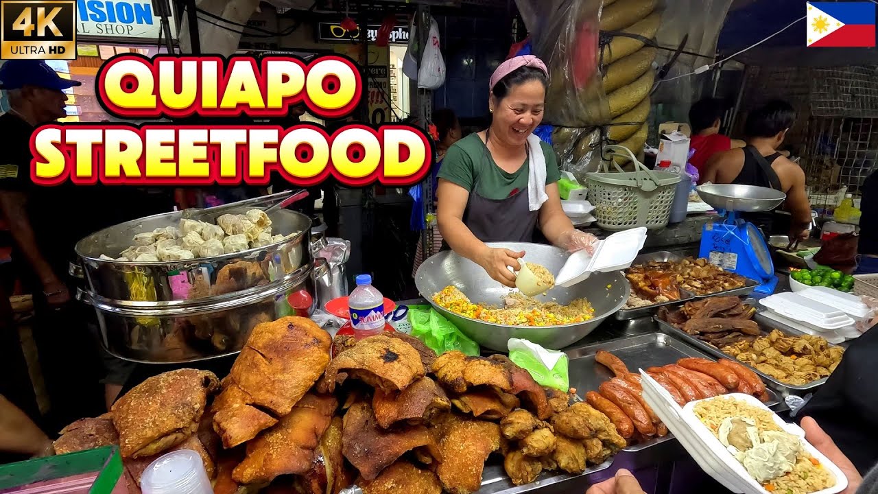 Manila Street Food Tour 🌧️ Rainy Season Walk in Quiapo, Philippines