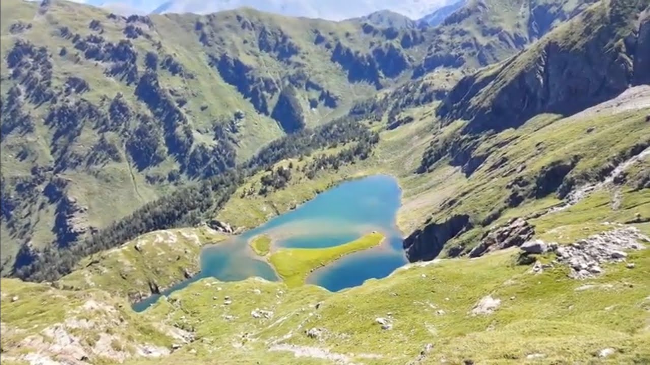 Randonnée légère/geocaching autour des lacs Vert, Bleu, Charles, Célinda, Noir -Luchon Superbagnères