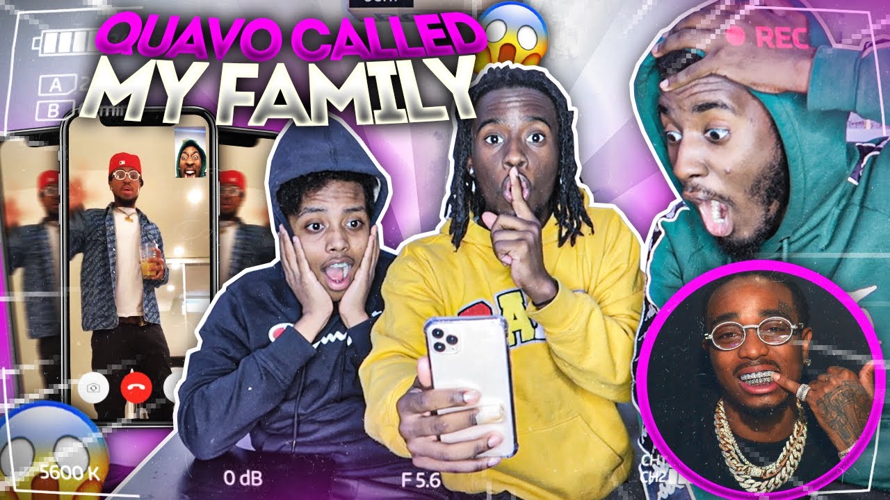 SURPRISING MY FAMILY WITH QUAVO!! *I FACETIMED HIM*