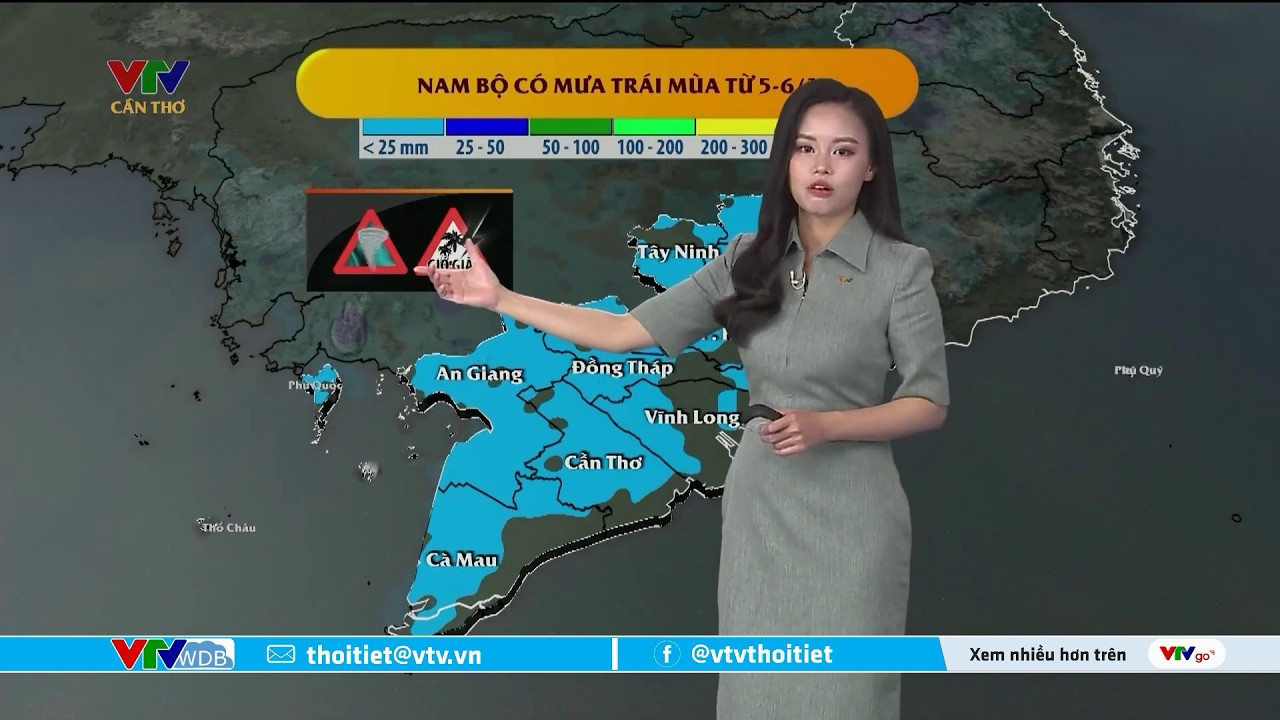 Dự báo thời tiết Tây Nam Bộ hôm nay 04/03/2026 | VTVWDB