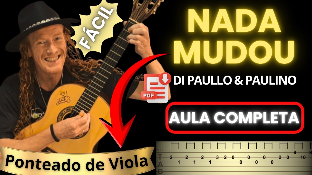 Nada Mudou - Di Paullo e Paulino | Aula de Viola Caipira