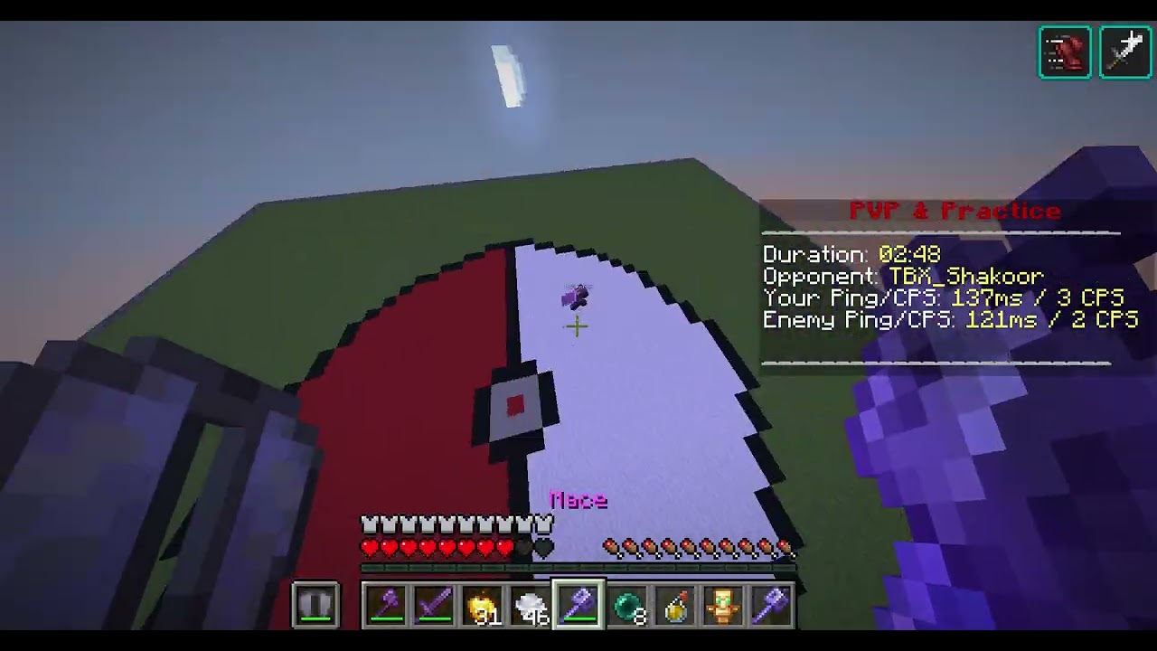 Doing mace pvp