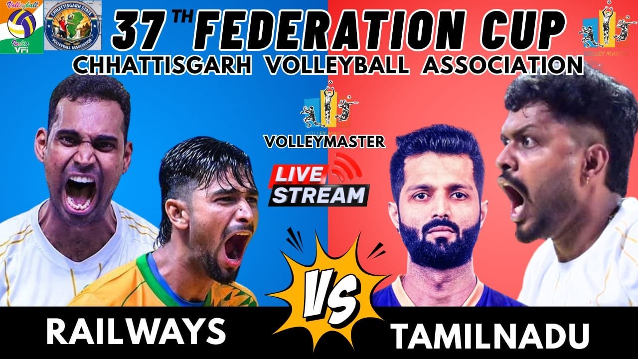 DAY-2|MEN| RAILWAYS VS TAMILNADU | 37TH FEDERATION CUP ,RAIPUR CHHATTISGARH.