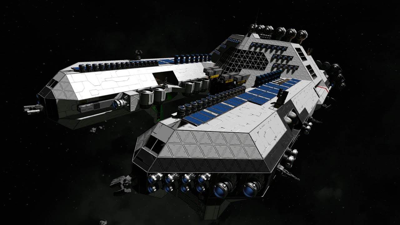 Space Engineers Schiffsvorstellung Mehrzweck-Raumschiff Katamaran