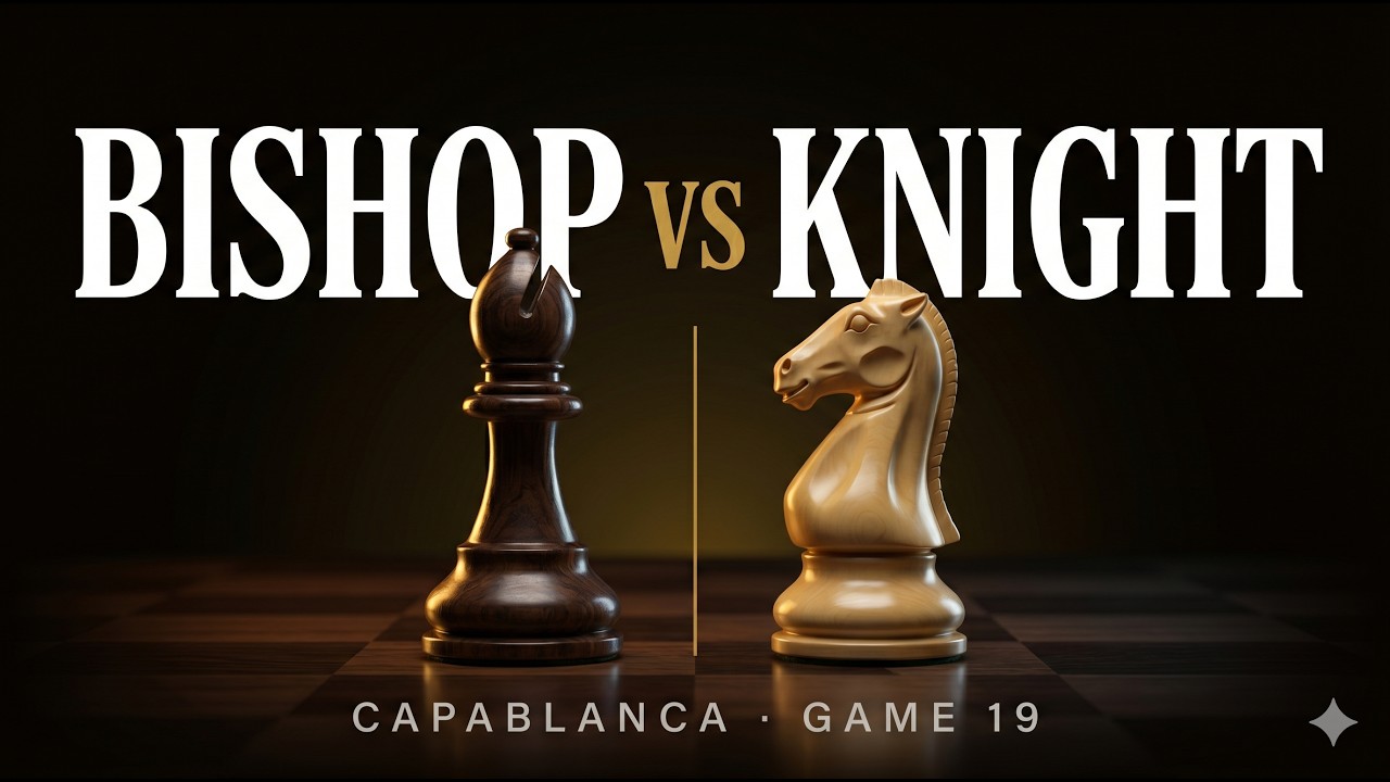 Bishop vs Knight: The Endgame Framework Capablanca Used Capablanca best chess endings 19