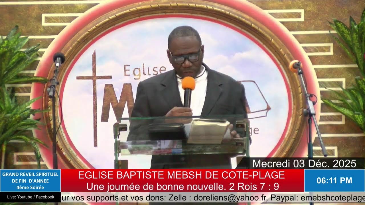 R&eacute;veil de Fin d'ann&eacute;e | Eglise MEBSH de Cote-Plage |  Mercredi 03 D&eacute;c. 25