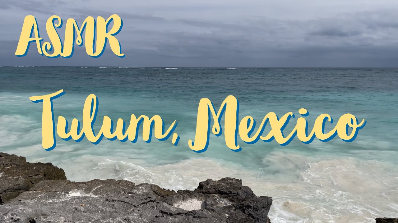 1hr Relaxing and Soothing Beach Waves in Tulum Mexico #asmr #caribbean #ocean #calm #meditate