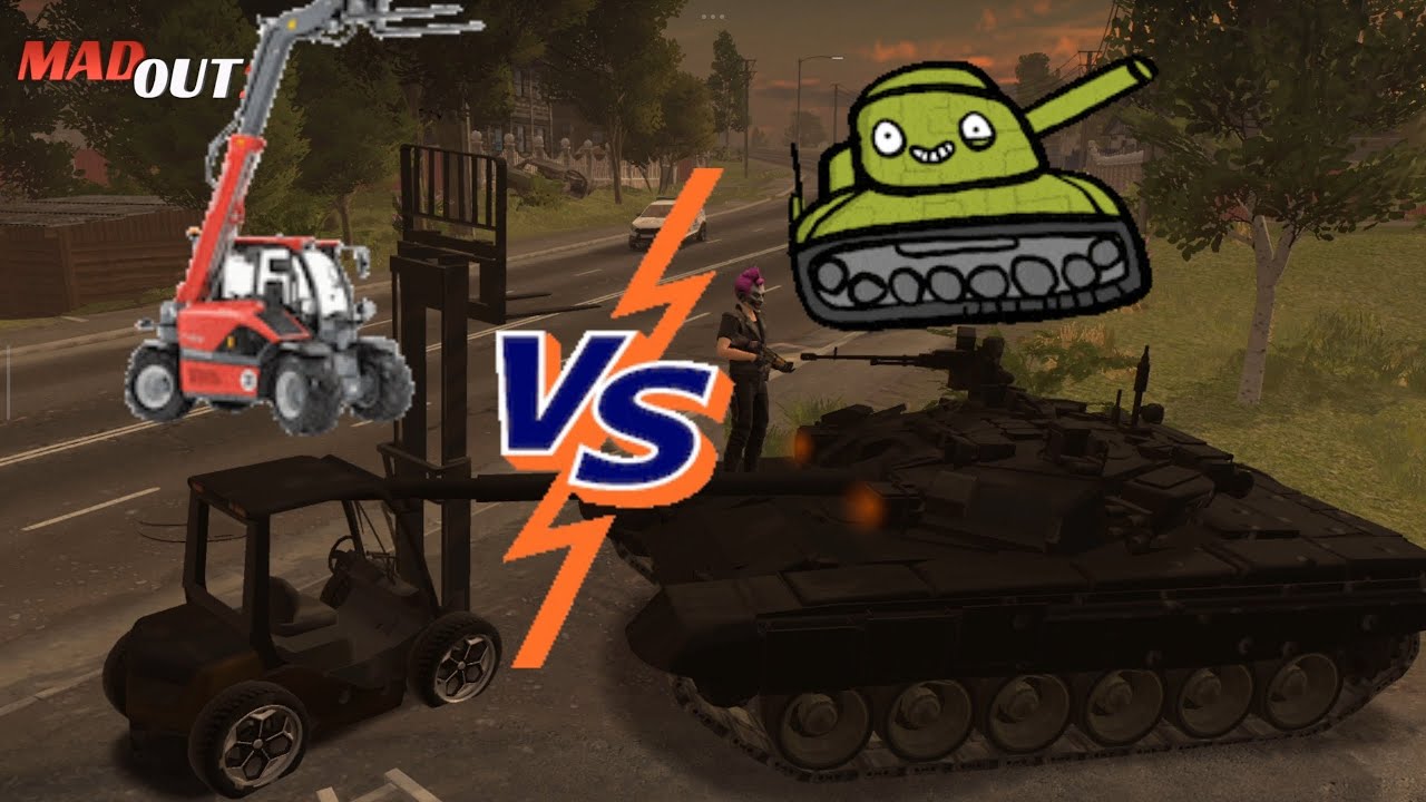 ПОГРУЗЧИК V/S ТАНК В Madout 2 