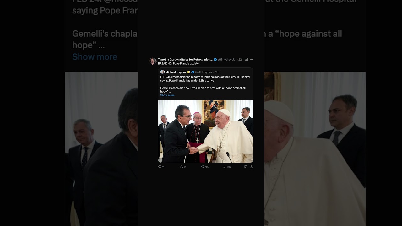 The Pope may be on his DEATH BED - Pray for Francis #catholic #popefrancis #vatican