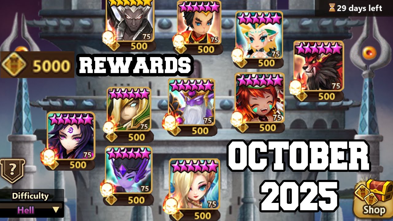 TOA Hell Max Rewards: октябрь 2025! (Summoners War)