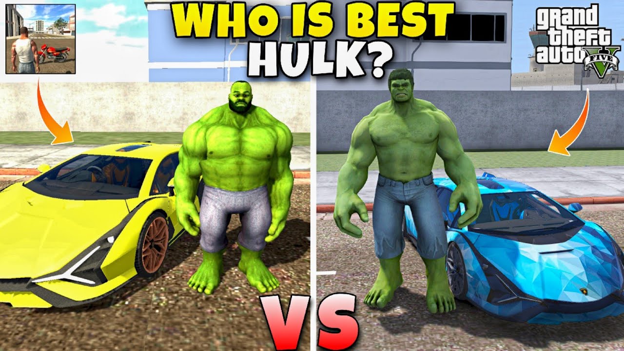 Indian Bikes Driving 3D🥰 Vs GTA 5 hulk🤯 Who is Best Hulk?🤔 Funny Story Video😂 Ibd3d New Update🤩 #1