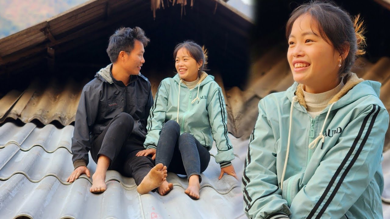 I am happy with the kindness and help from Kien Ka - Making a porch for the Lunar New Year