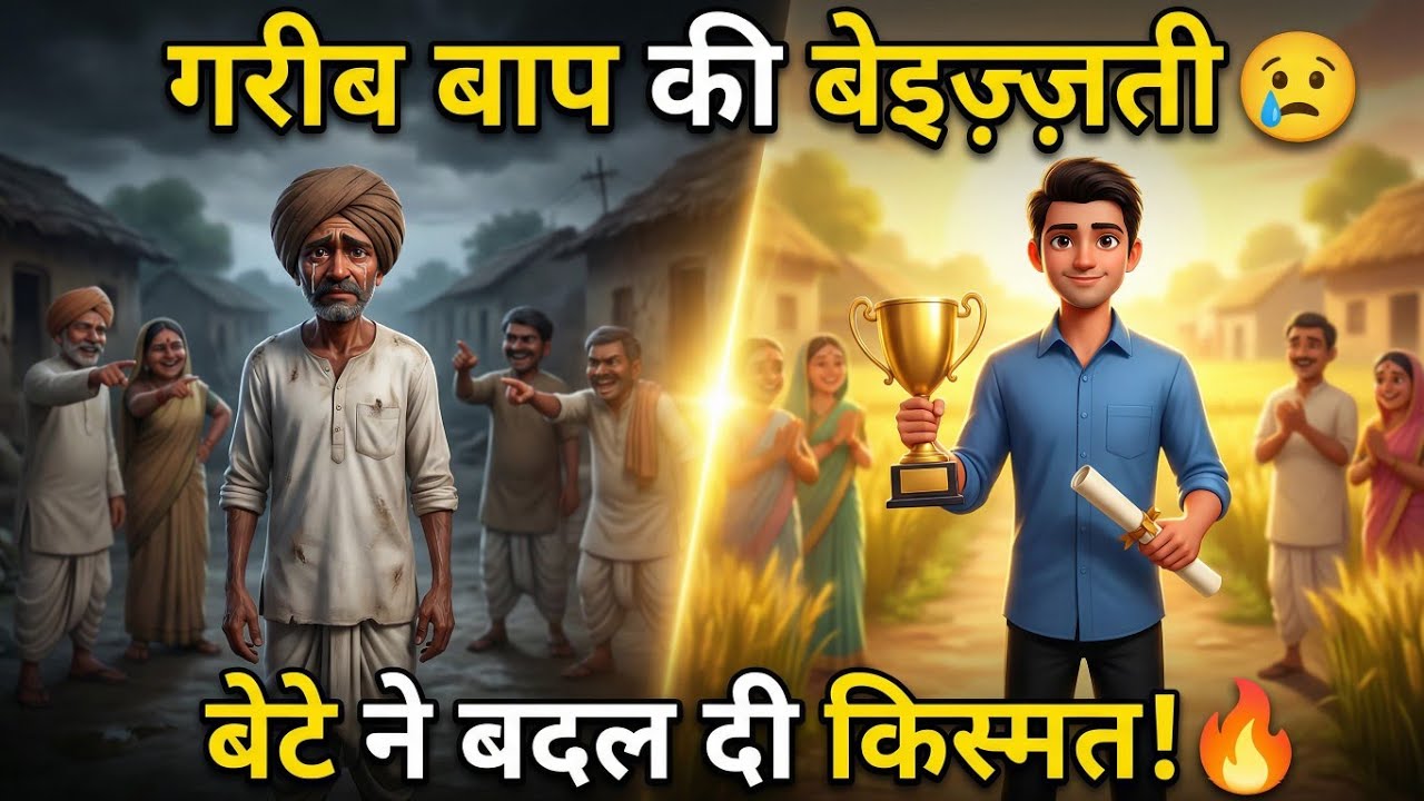 गरीब पिता का अपमान 😢 बेटे ने बना दी पहचान! 🏆🔥 #emotional
