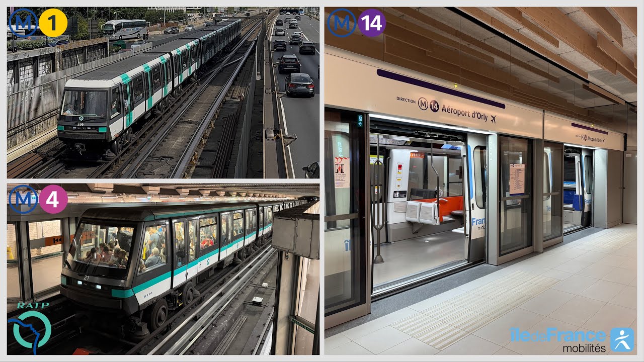 [RATP]Les 3 lignes automatiques du Métro Parisien 🚇 #metroparisien #ratp #trainspotting #train