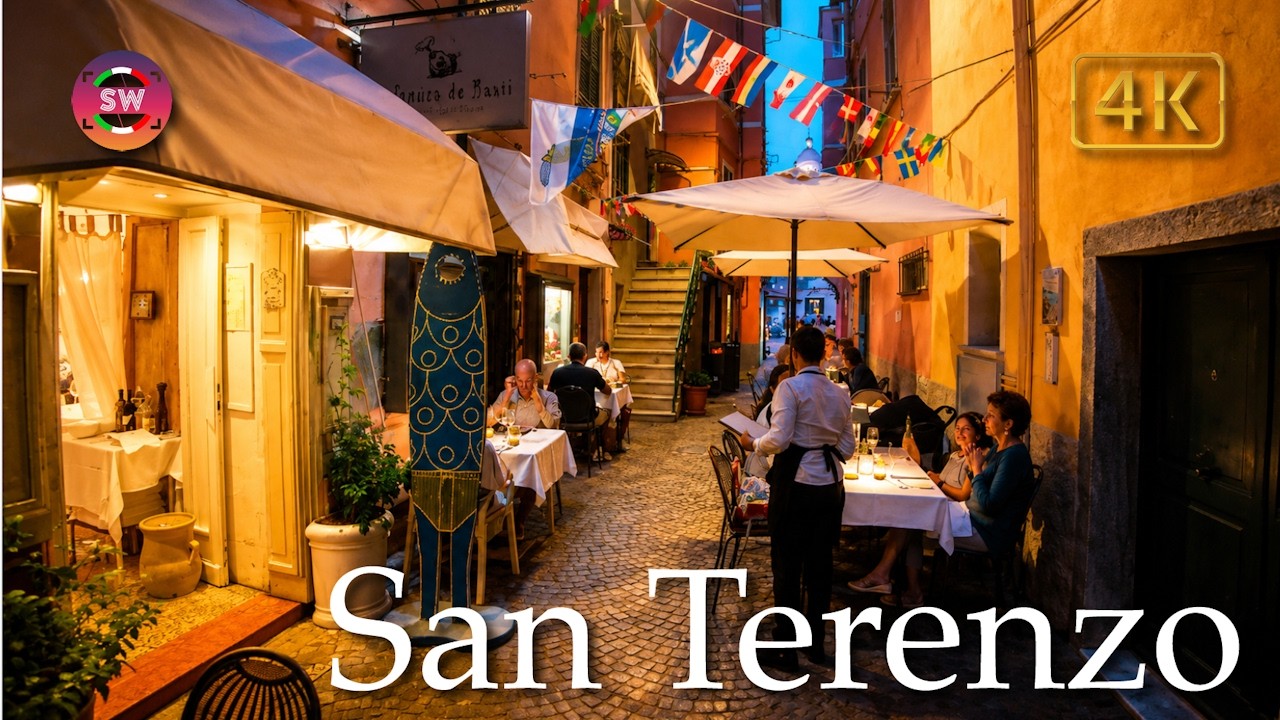 San Terenzo (Liguria), Italy【Walking Tour】History in Subtitles - 4K