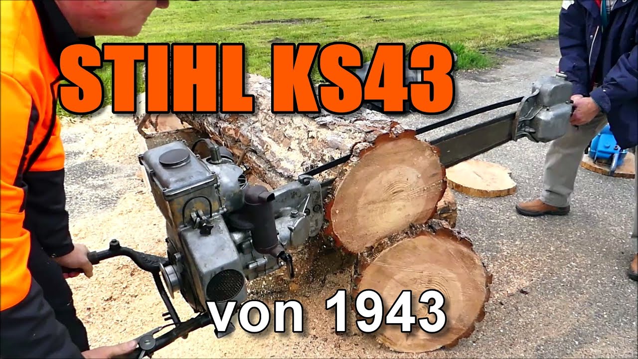 STIHL KS43 Zwei-Mann-Monster in Aktion! – Eine legendäre Oldtimer Kettensäge von 1943