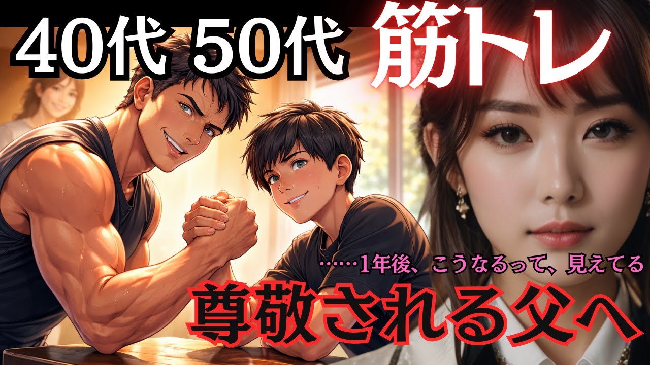 【40代50代筋トレ】「お腹が出るのが怖い？」その先に待つ“息子からの尊敬”を、私のAIセンサーは予知しています。