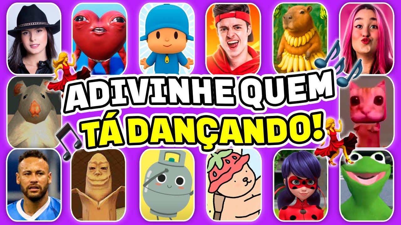 ADIVINHE QUEM TÁ DANÇANDO!💃🎵 Pocoyo, Enaldinho, Ay Mi Gatito Miau Miau, Não Choraxx, Ana Castela