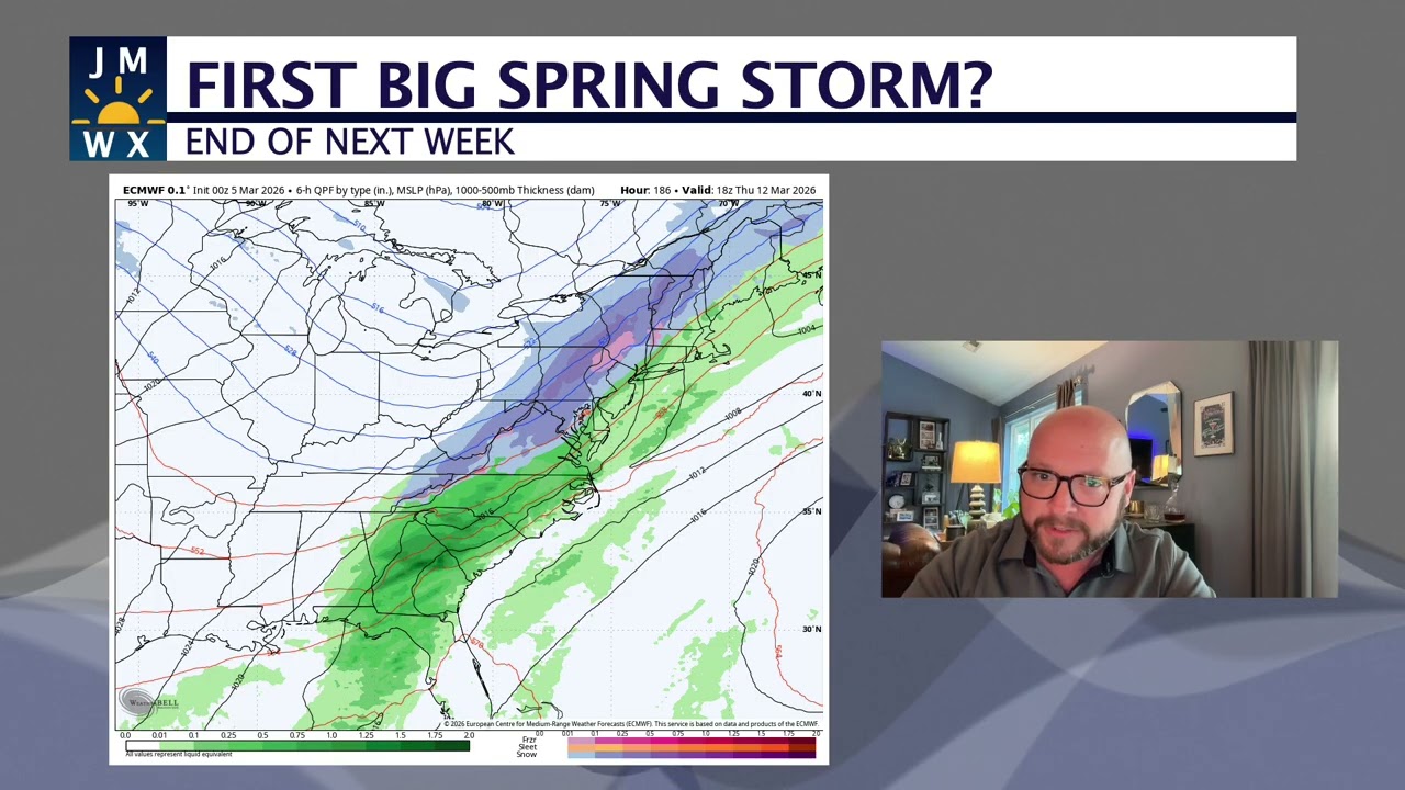 VERY WARM INTO NEXT WEEK, FIRST BIG SPRING STORM? (Updated Thursday morning 3.5.26)