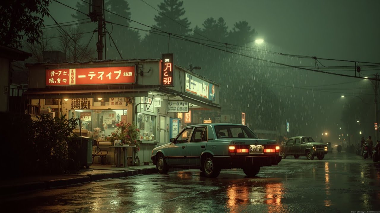 Lofi Дождливая Ночь | Хип-Хоп Чилли Микс | Lofi Улица Японии для Глубокого Расслабления