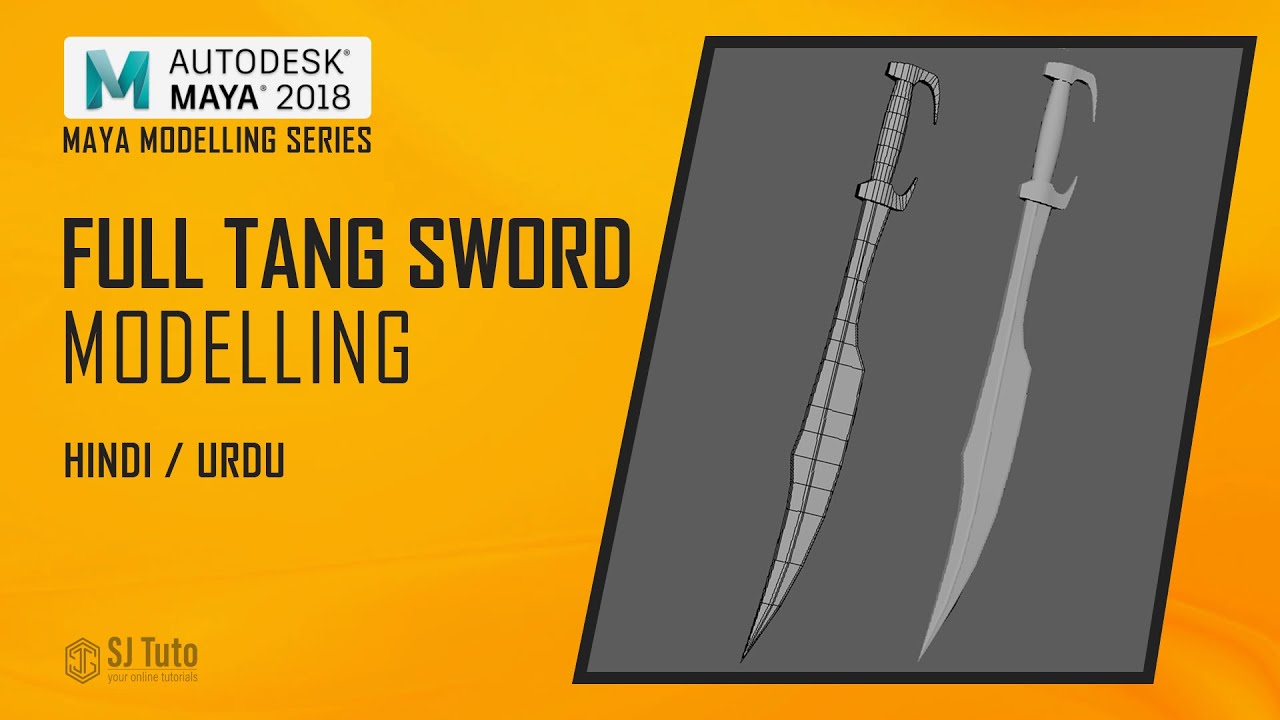 Part - 01 l FullTang Sword Modelling in Maya 2018