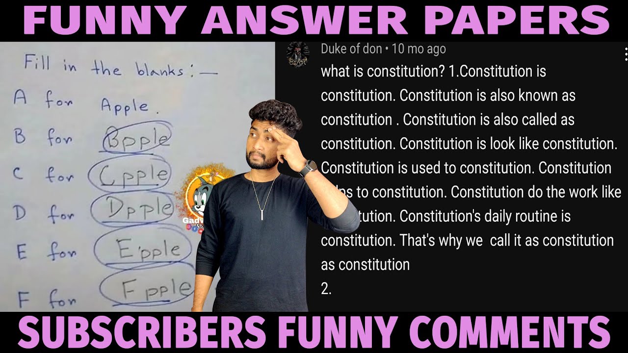 செம காமெடியான | Funny Students Test Paper | Funniest Kid Test Answers | PART 9 | By Shamy (funny)