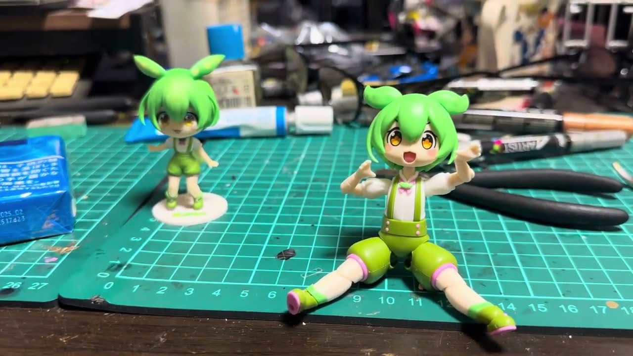 hguc ずんだもんプラモデル素組み　レビュー　笑　可動域など、とりあえず可愛い^_^