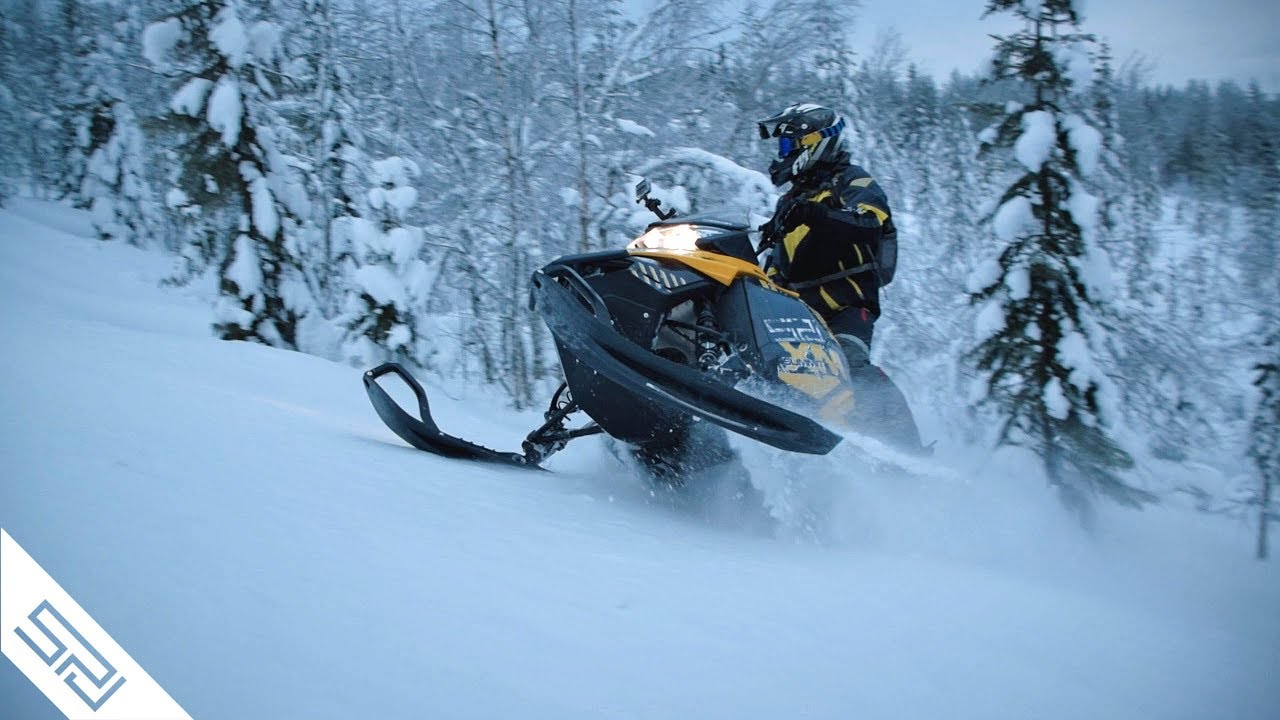 Backcountry treeriding - Snowmobile video