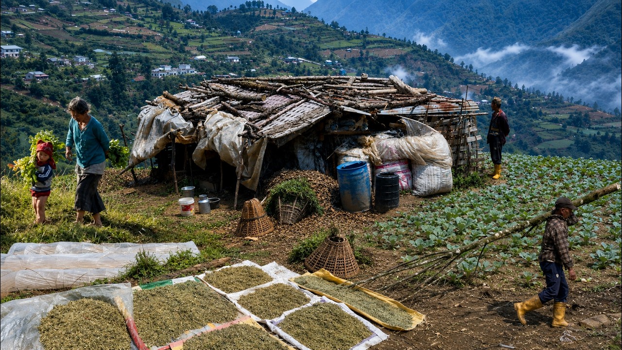 Exploring a Beautiful Nepali Mountain Village | Simple Life in Rural Nepal