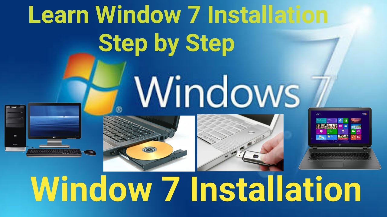 Window 7 installation step by step | How to Install window 7 in Laptop/Computer
