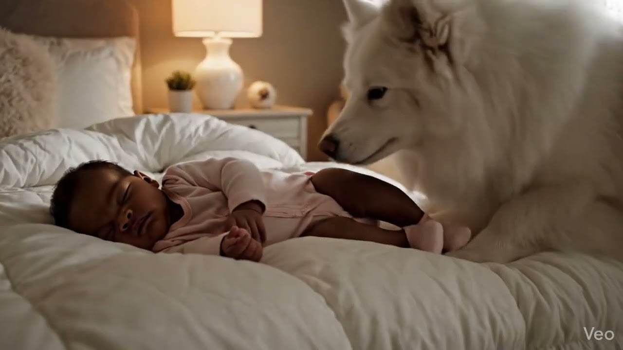 Dog Prevents Baby From Falling Off Bed 🥺❤️ 