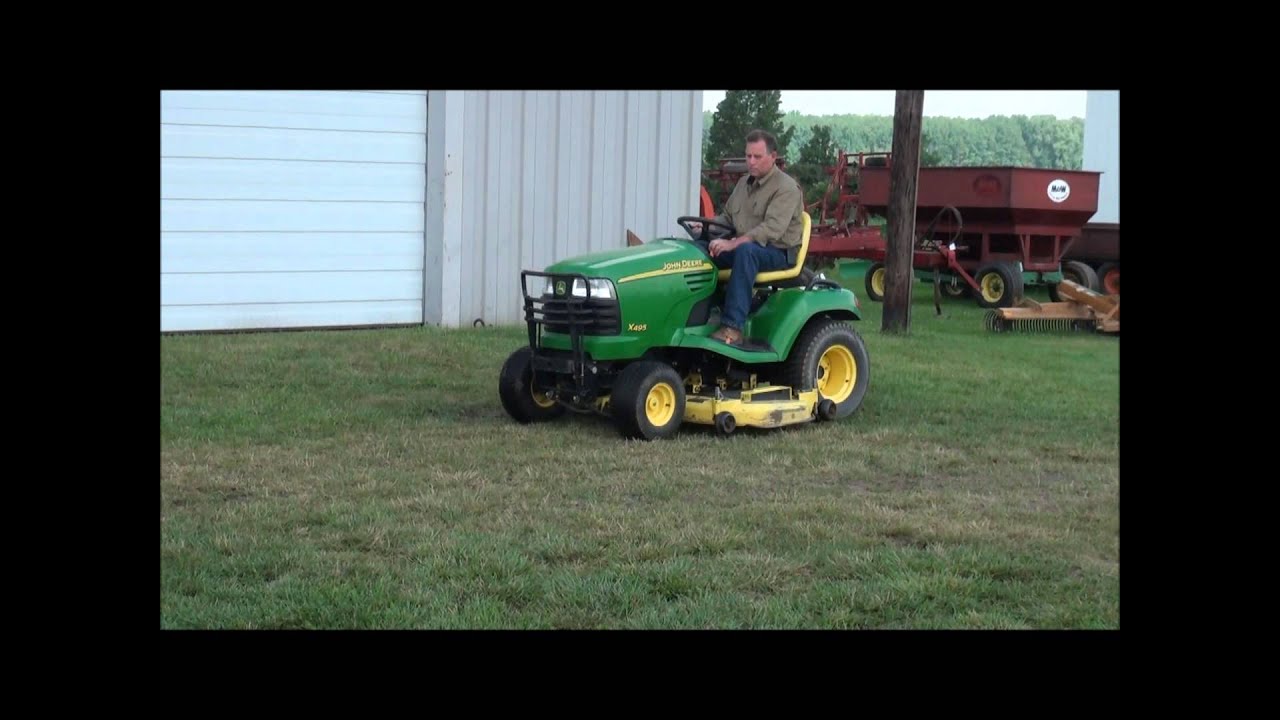 Lot 2. John Deere X495 Riding Mower. 3 cylinder diesel