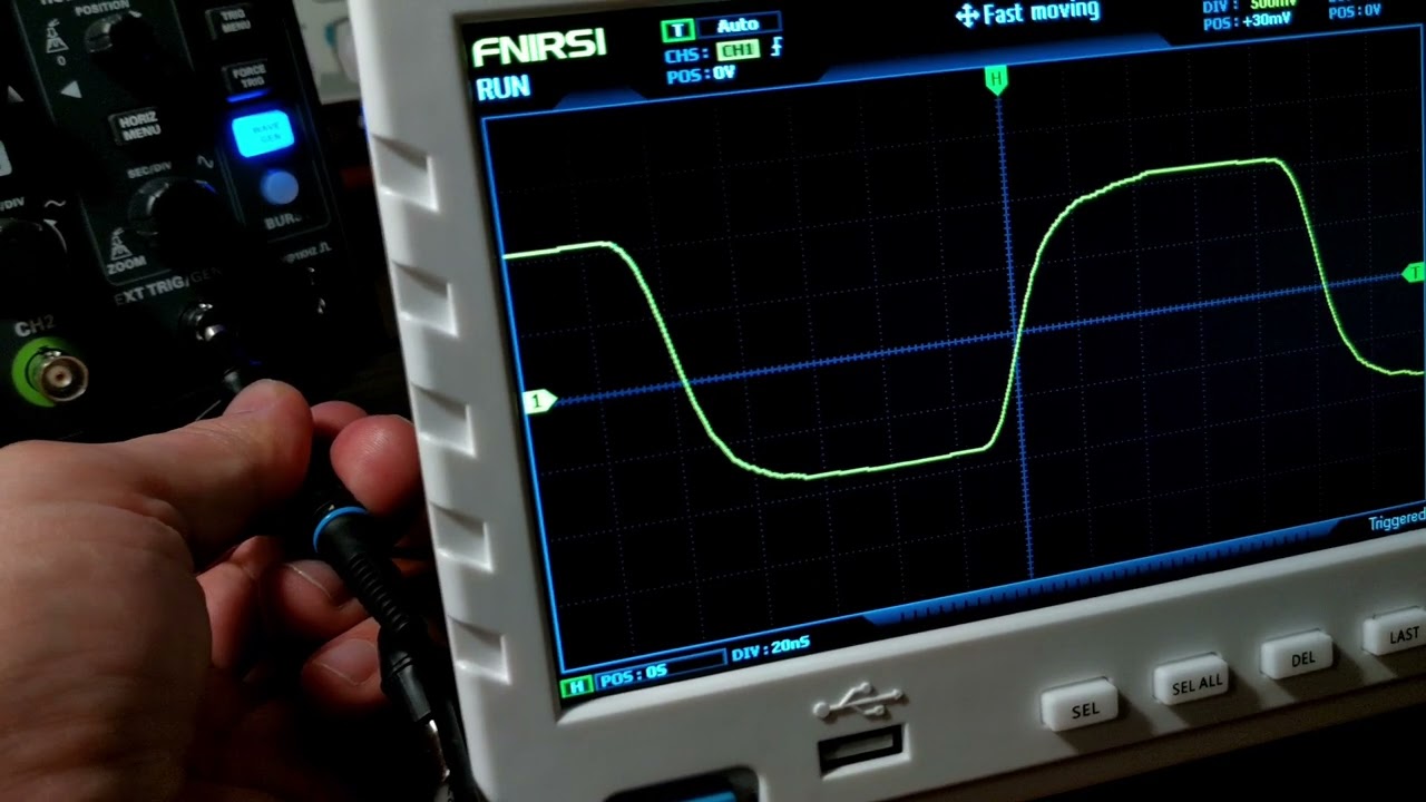 Сравнение осциллографов Fnirsi 1014d, Hantek DSO2d15, Hantek 2d72 меандр 5,8,10Мгц